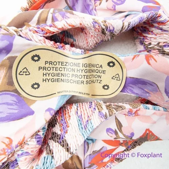 NEW Free‎ People Citrine Dakota aloha blooms floral bikini bottom, size S Purple - Image 12