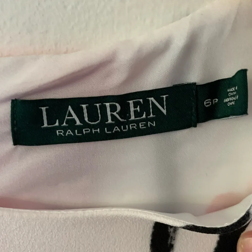 Lauren by Ralph Lauren Women’s White Sleeveless Floral Petite Dress 6P - Image 6