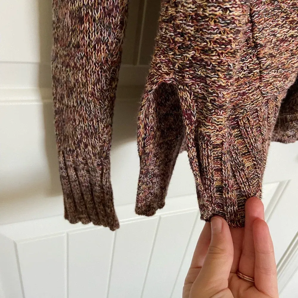 NWOT | Mossimo Supply‎ Co. women’s multicolored knit button up sweater — medium Red - Image 3