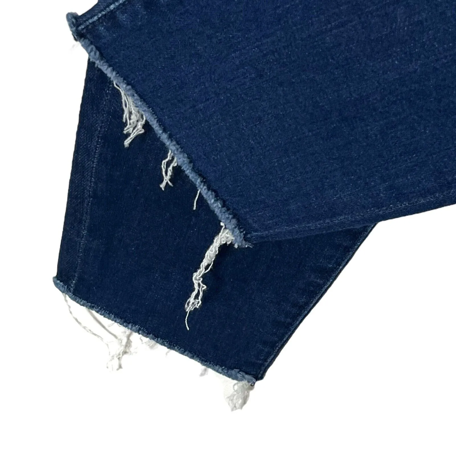 MOTHER The Looker High Waisted Ankle Fray Jeans Women’s 24 Blue Tongue And Chic - Image 6