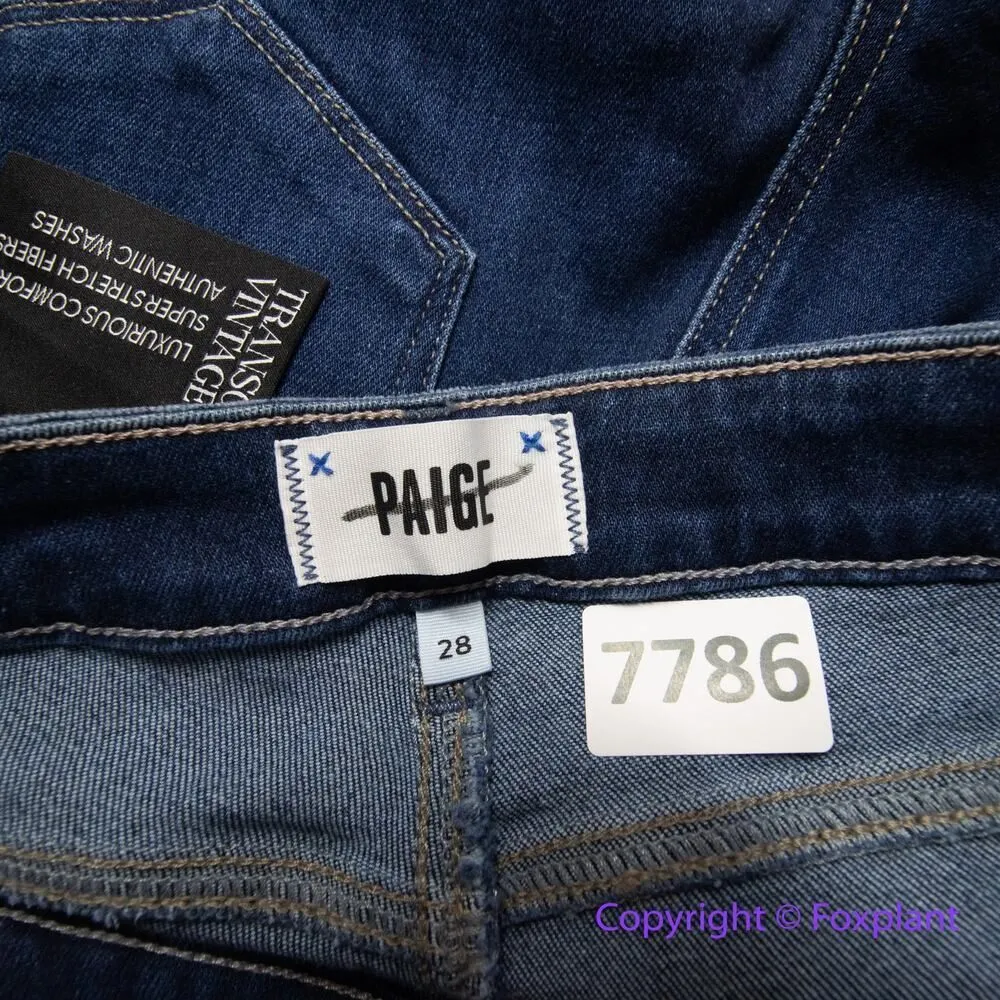 New! Paige Anthropologie Genevieve High-Rise Flare Jeans BEAMING MOON DISTRESSED - Image 14