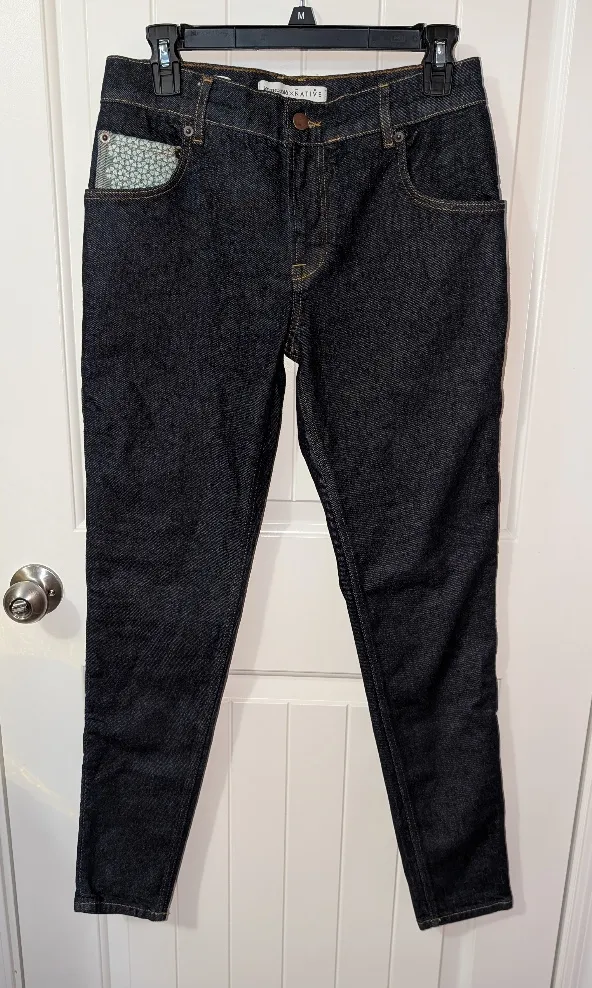 NWOT Kerrygold X Native Denim Jeans High Rise Organic Cotton Blend W6 Dark Wash Blue Size 6 - Image 1