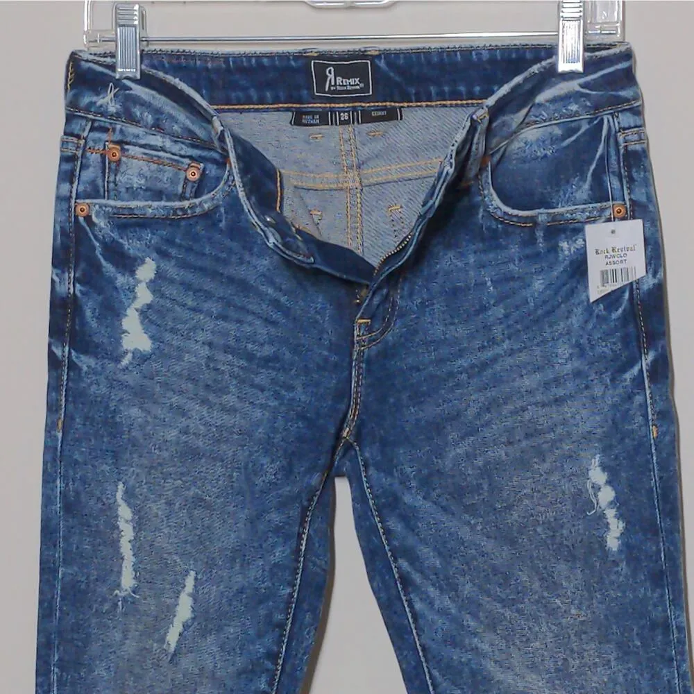 Remix by Rock Revival Skinny Jeans in Blue - Size 26 - NWT - Image 4