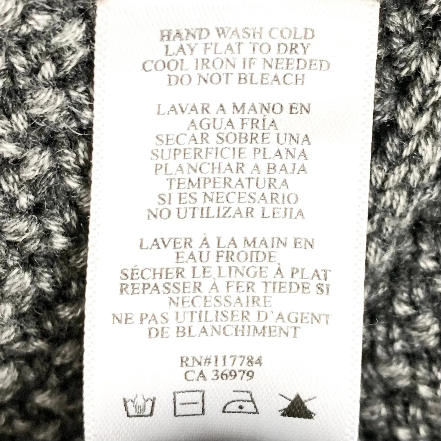 Rails Womens Lisette Vintage Black Textured Sweater Cropped Crewneck Size XS - Image 9