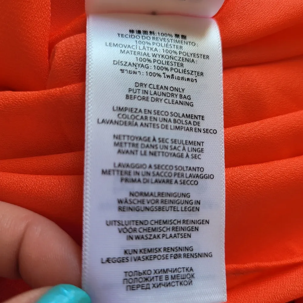 Michael Michael Kors Orange Geometric Print Tie-Neck Dress - Image 13