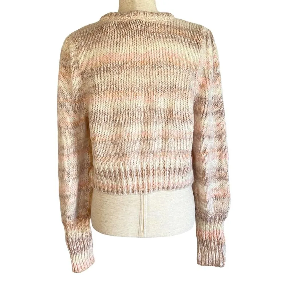 WILD FABLE Space Dye Pink Cropped Long Sleeve Sweater Size Large Pullover NWT - Image 7