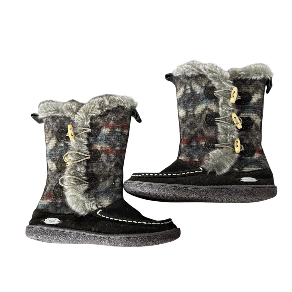 Woolrich Wool Blend Aztec Southwestern Toggle Faux Fur Boots 7 - Image 8