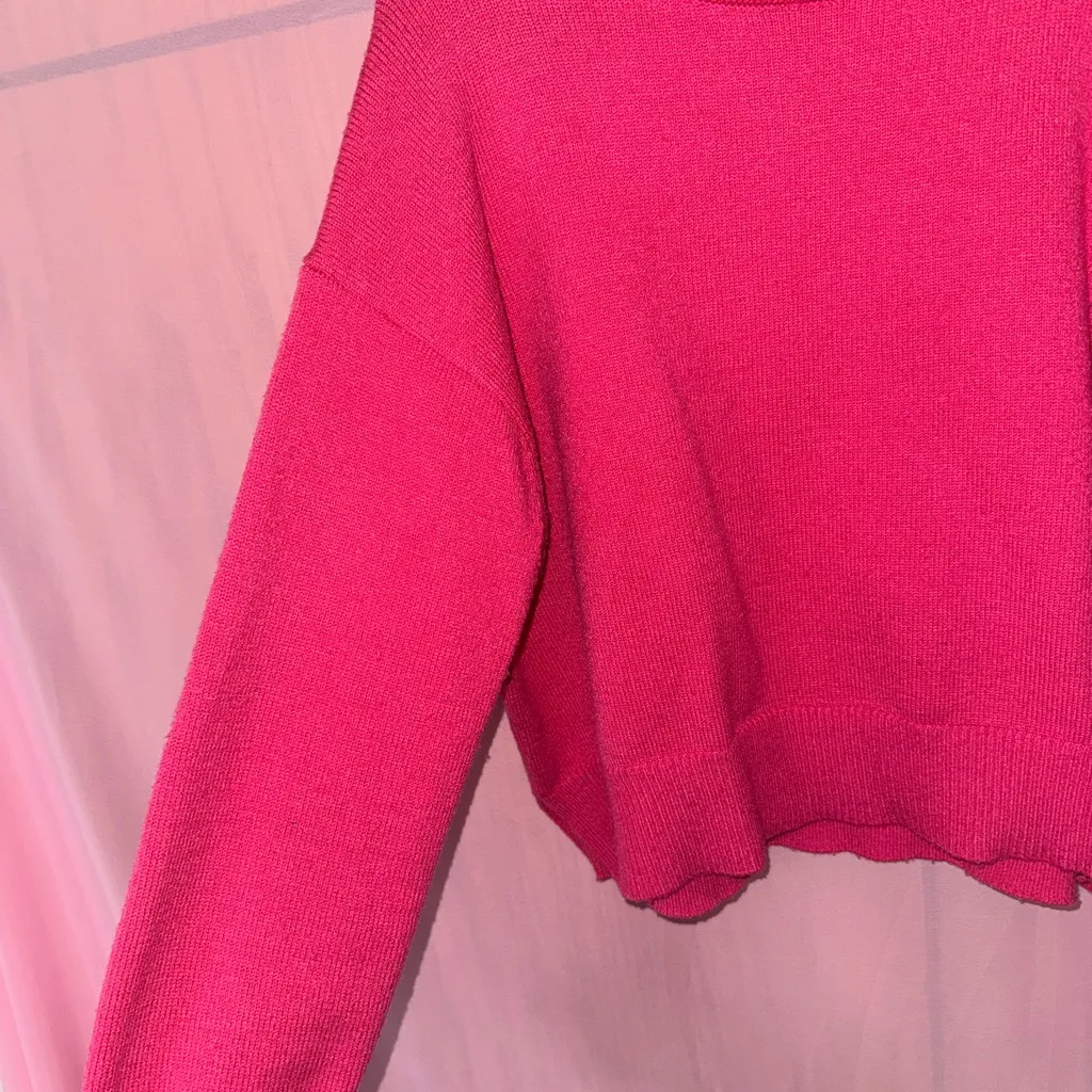 Ann Taylor Factory Pink Crew Neck Sweater - Image 3