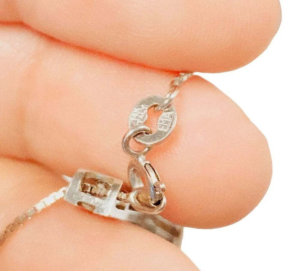 14K White Gold Trillion Cut Aquamarine Round Diamond Earrings and Necklace Set - Image 5