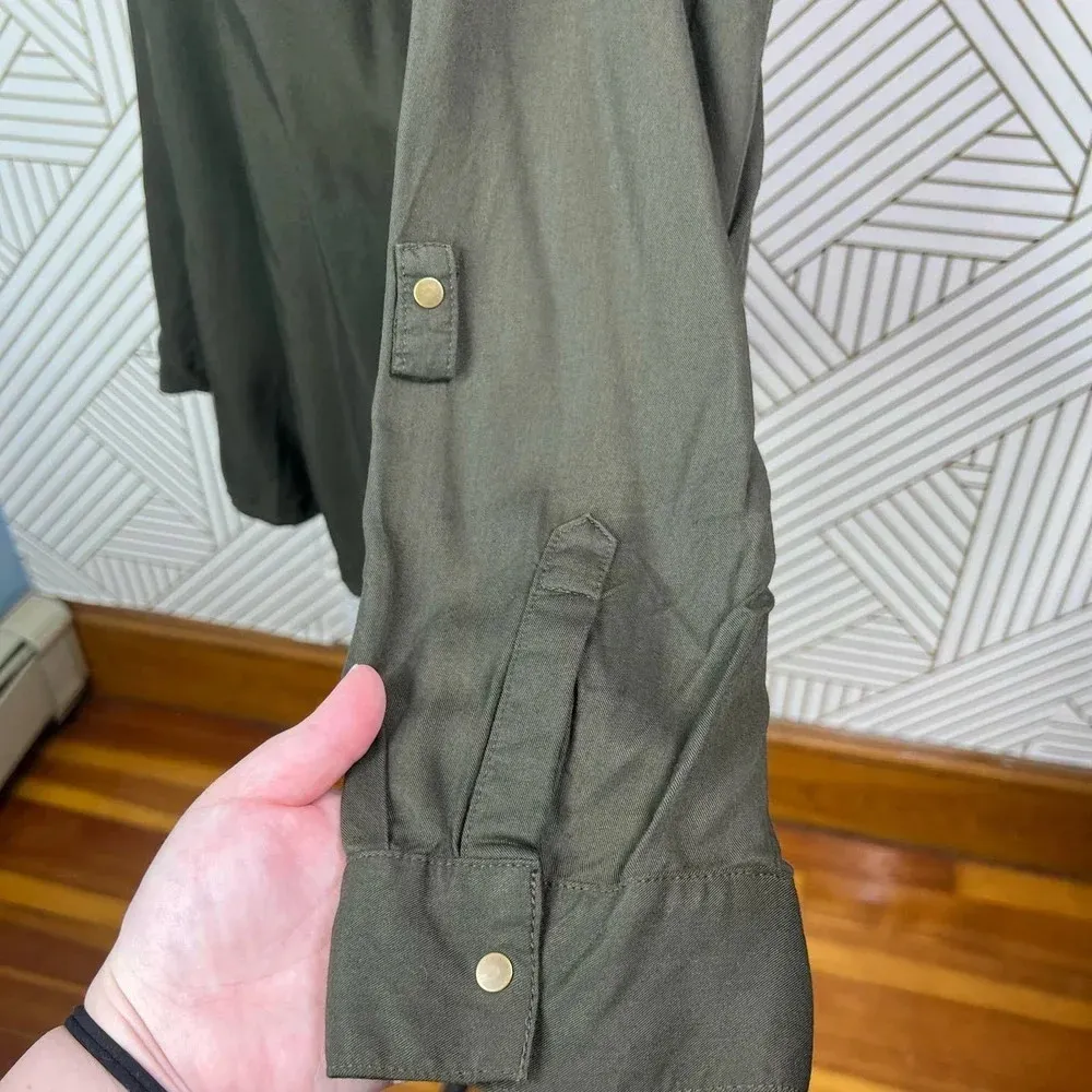 City Chic Thyme Miss Military Shirt Green Size‎ XL / Plus Size 22 - Image 7