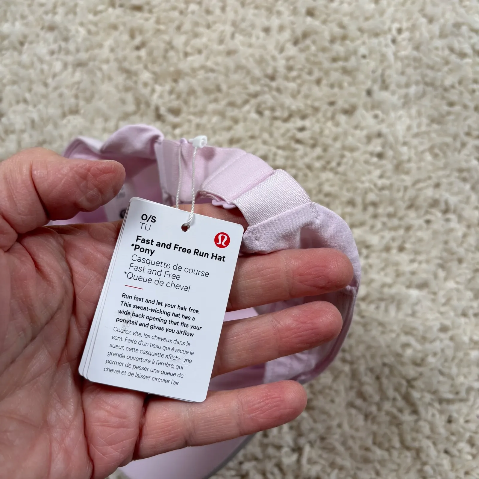 Lululemon Fast and Free Run Hat Pony Pink O/S - Image 4