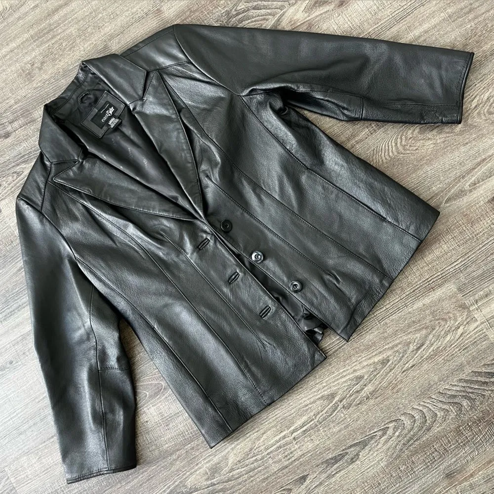 East 5th Genuine Leather Jacket Black Large - Image 2