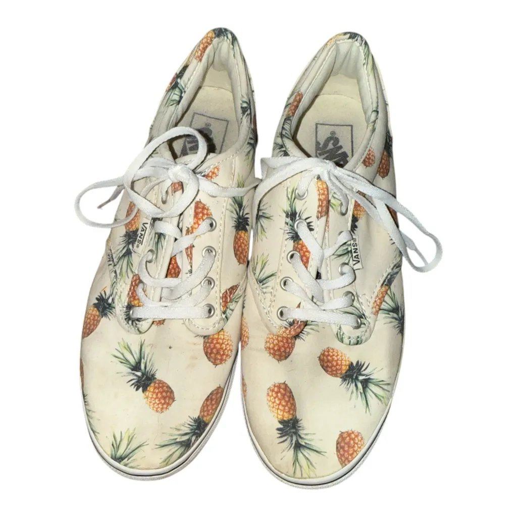 Vans Cream Pineapple Pattern Sneakers - Image 2