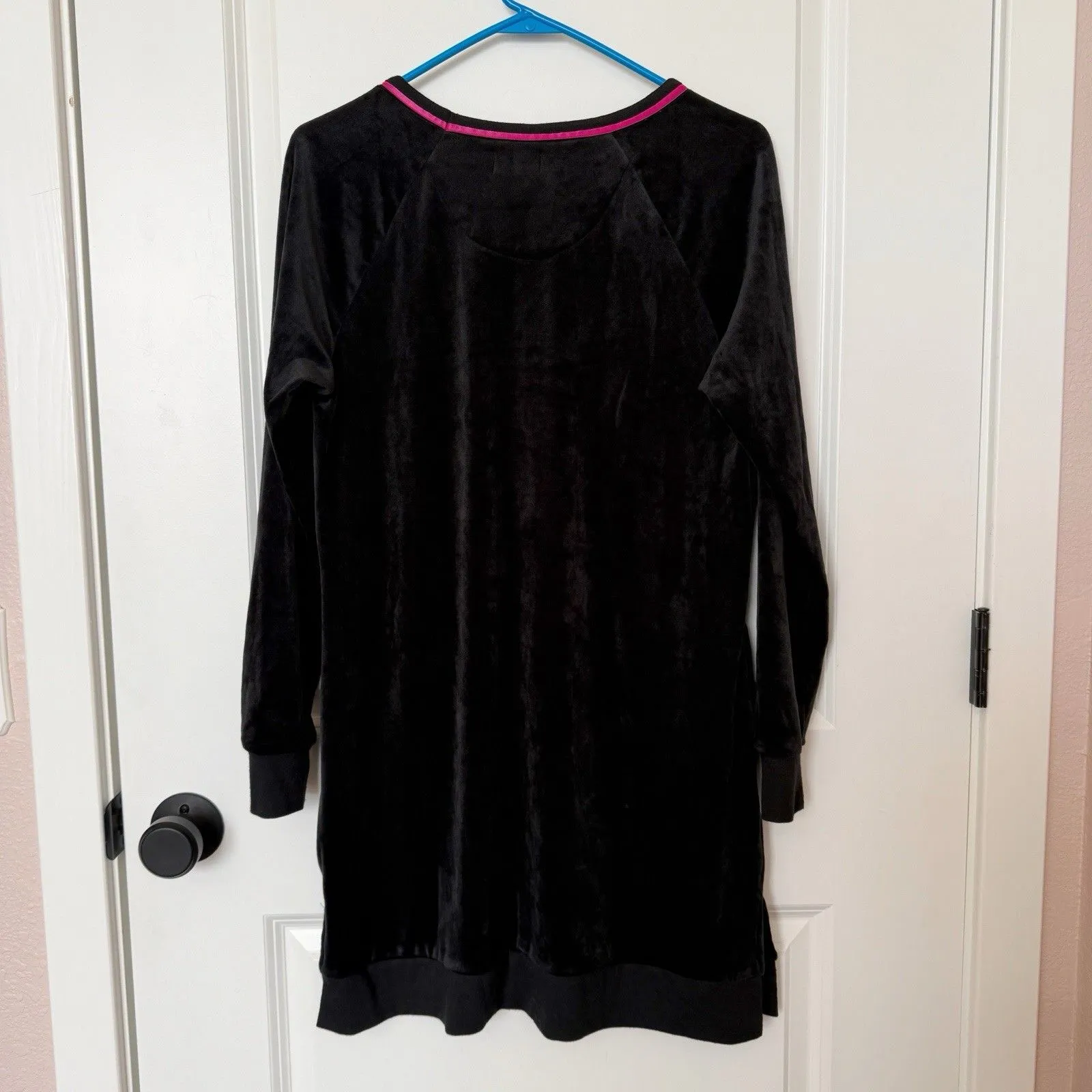 Kate Spade Womens Velour Velvet Sleep Dress Size Small Wink Eye Soft Cozy Winter - Image 3