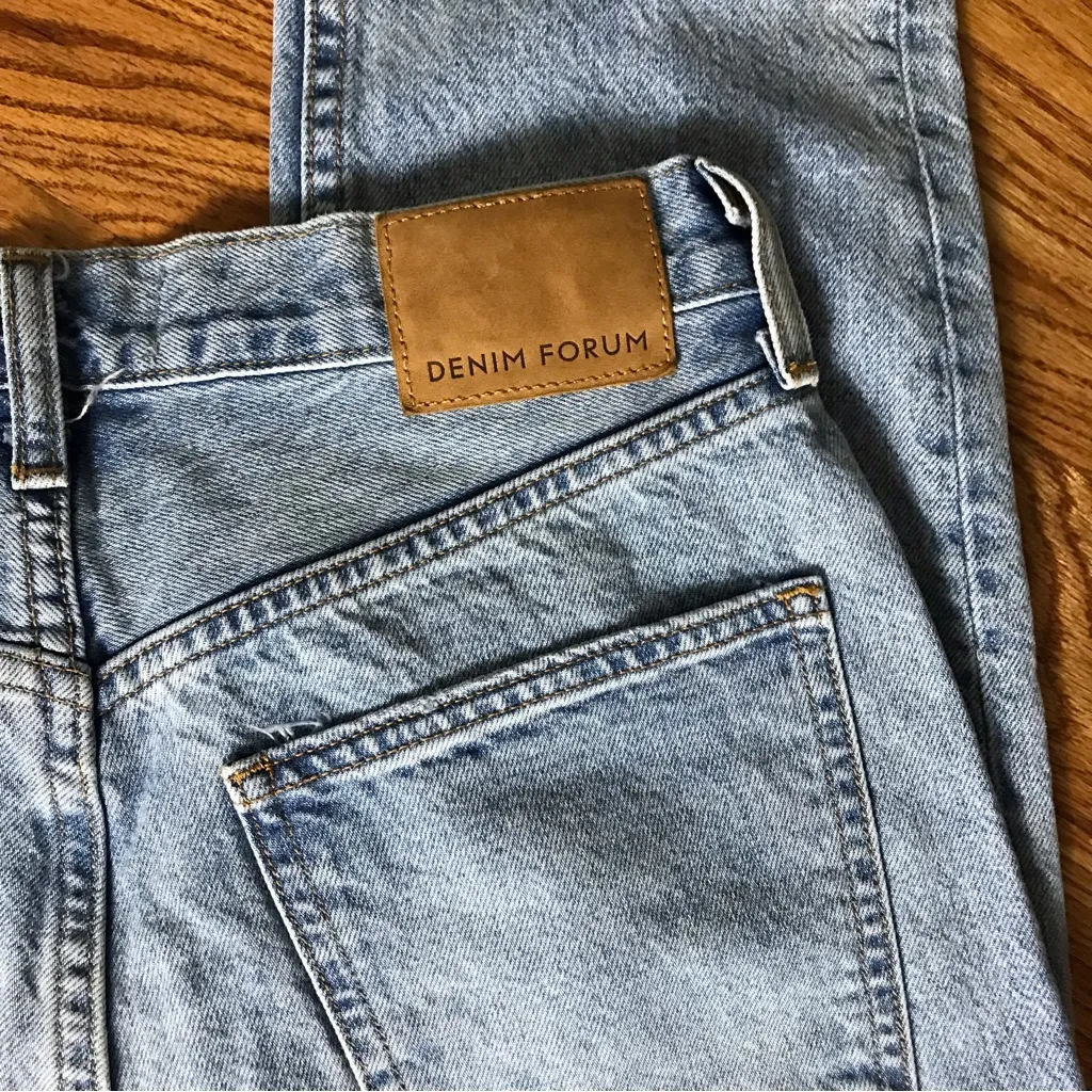Denim Forum BF High Loose Distressed Jeans Blue Size 26 - Image 11