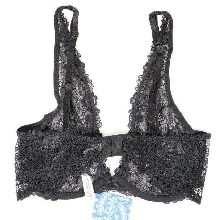 NWT    Bra Lace Plunge 32D In black - Image 3
