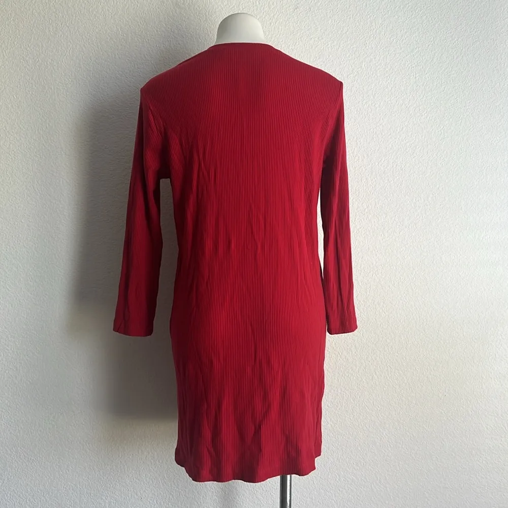 Reformation Jeanne Long Sleeve Sweater Dress in Red, EXCELLENT, Size XL - Image 12