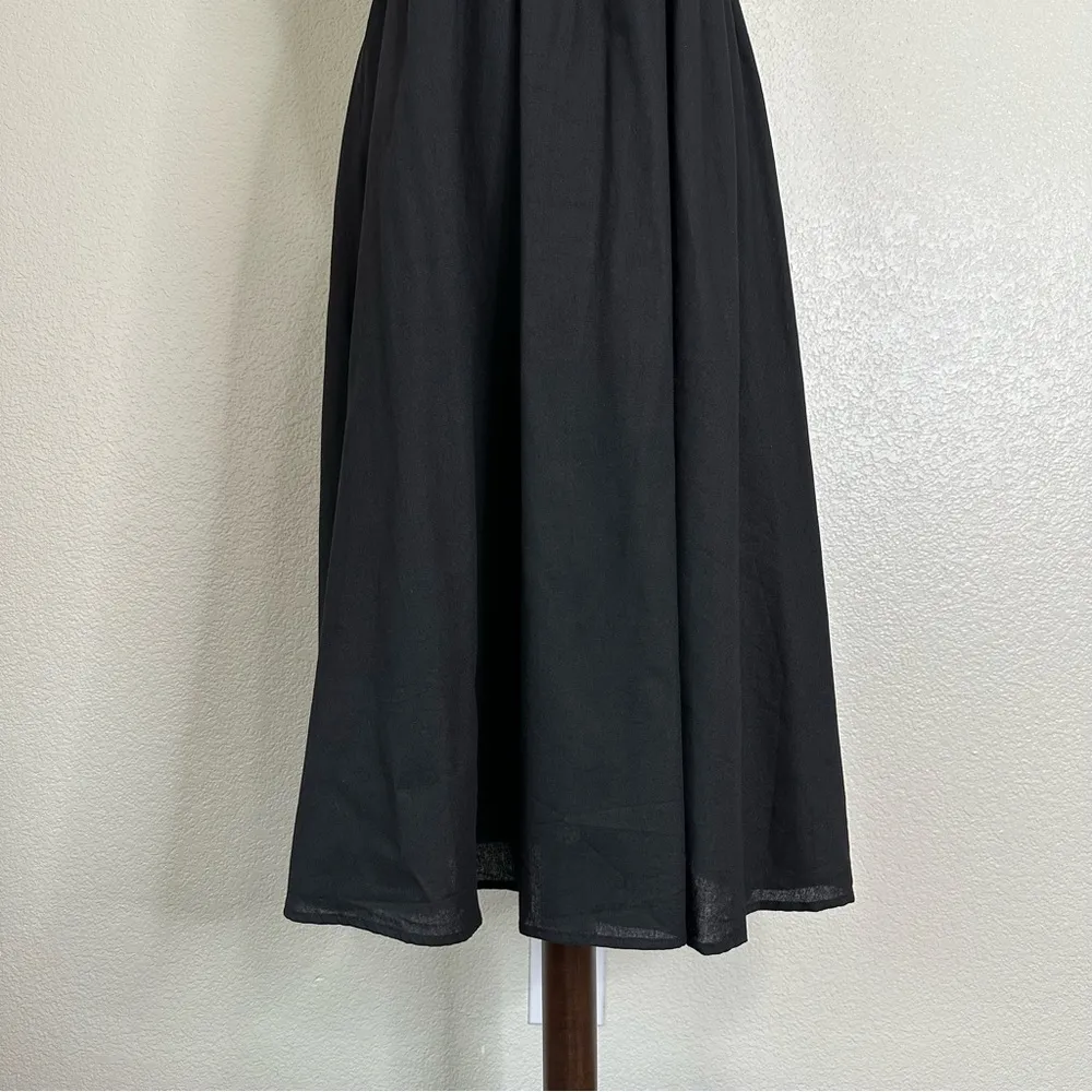 NWT Lumiere Linen Blend Black Ruffled Sleeves Tie - Image 4