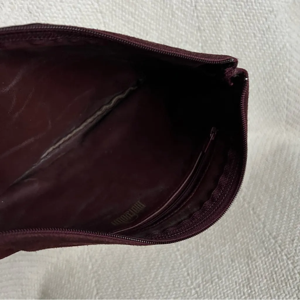 Vintage 70s Margolm Suede Clutch Wristlet Bag - Image 11