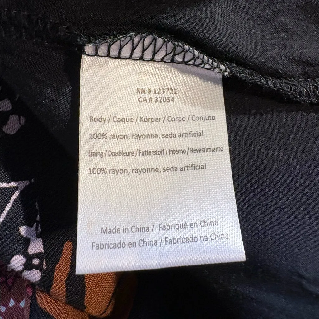 ONE SEPTEMBER Anthro Arcata Patchwork Beaded Lace Up Swing Dress Sz Small💛 Red - Image 11