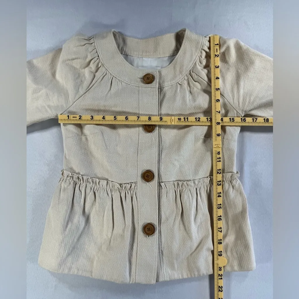 Calvin Klein Round Neckline Ruffled Sleeves Peplum Style Women’s Jacket - Image 7