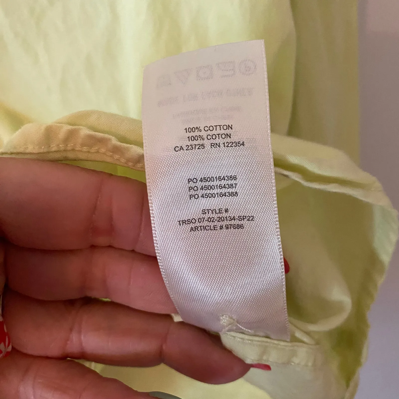 Wilfred Free Chartreuse Green Oversized Button Down Shirt Cotton Women's Large - Image 10