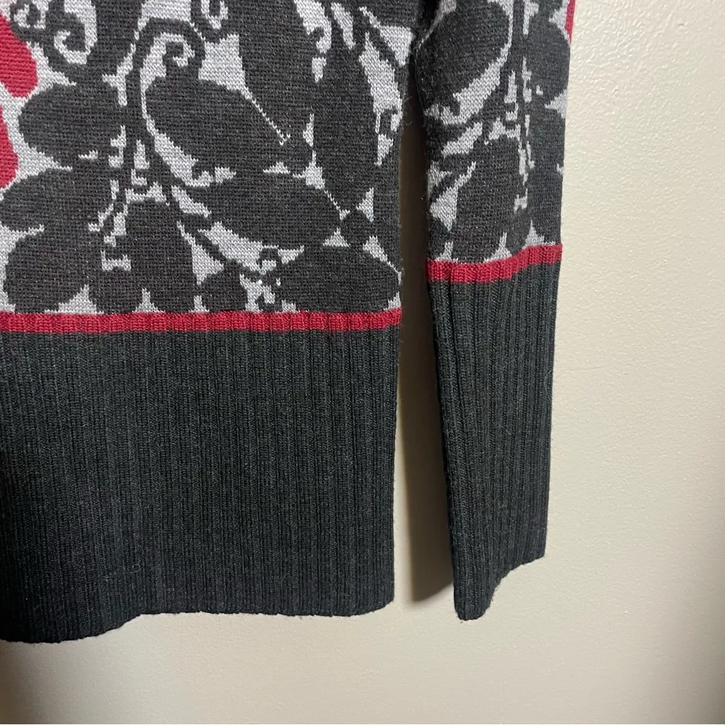 Krimson Klover Zip Turtleneck Sweater 100% Wool Red - Image 5