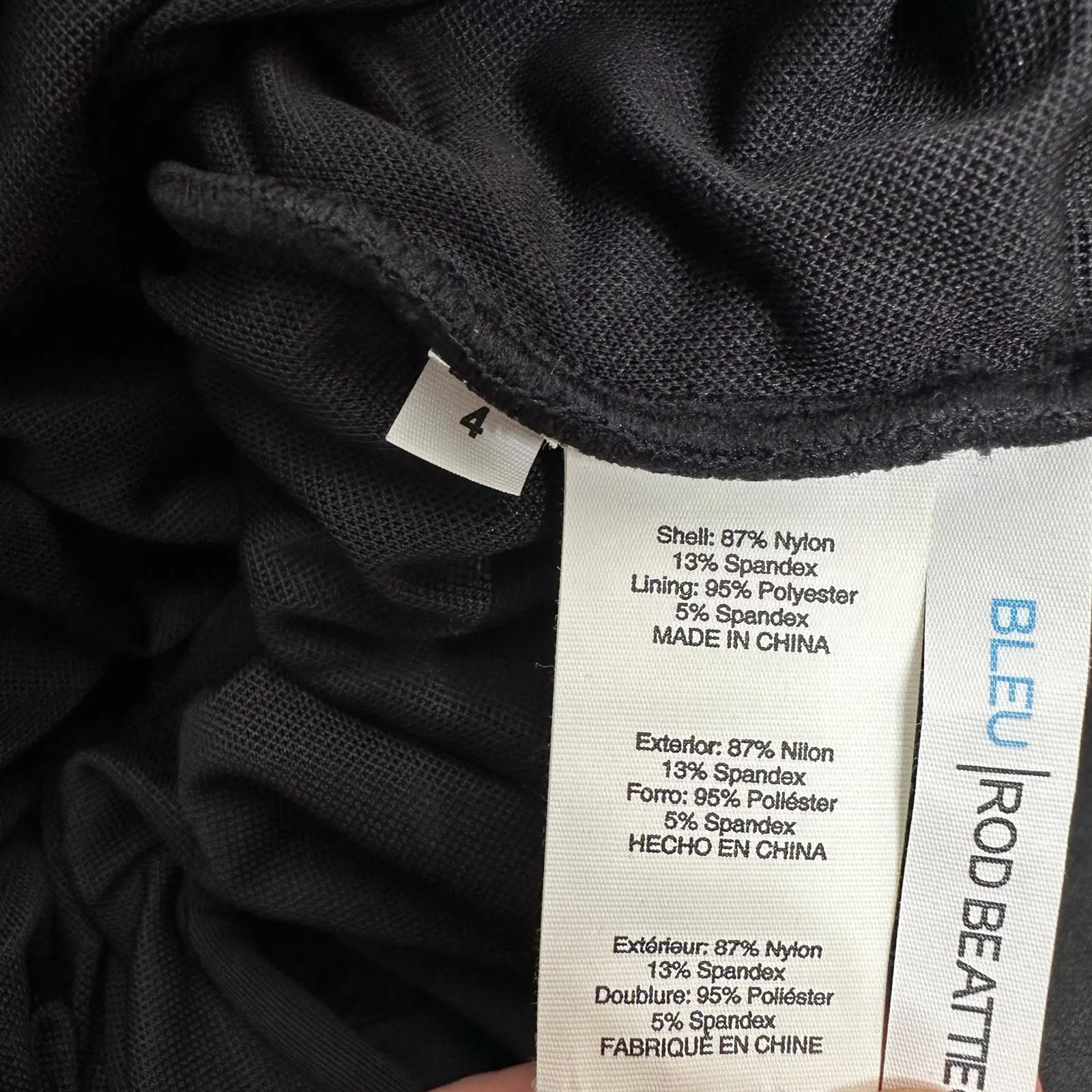 NEW Bleu Rod Beattie Ruched One Piece Swimsuit Women's Black Size 4 - Image 5