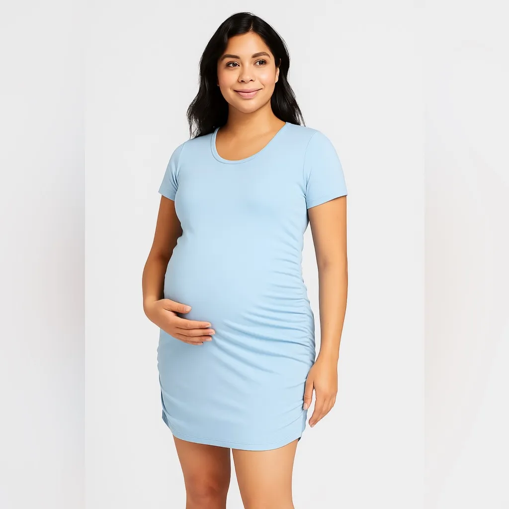 Isabel Maternity by Ingrid & Isabel Women’s M pastel blue stretchy tank dress Size undefined - Image 2