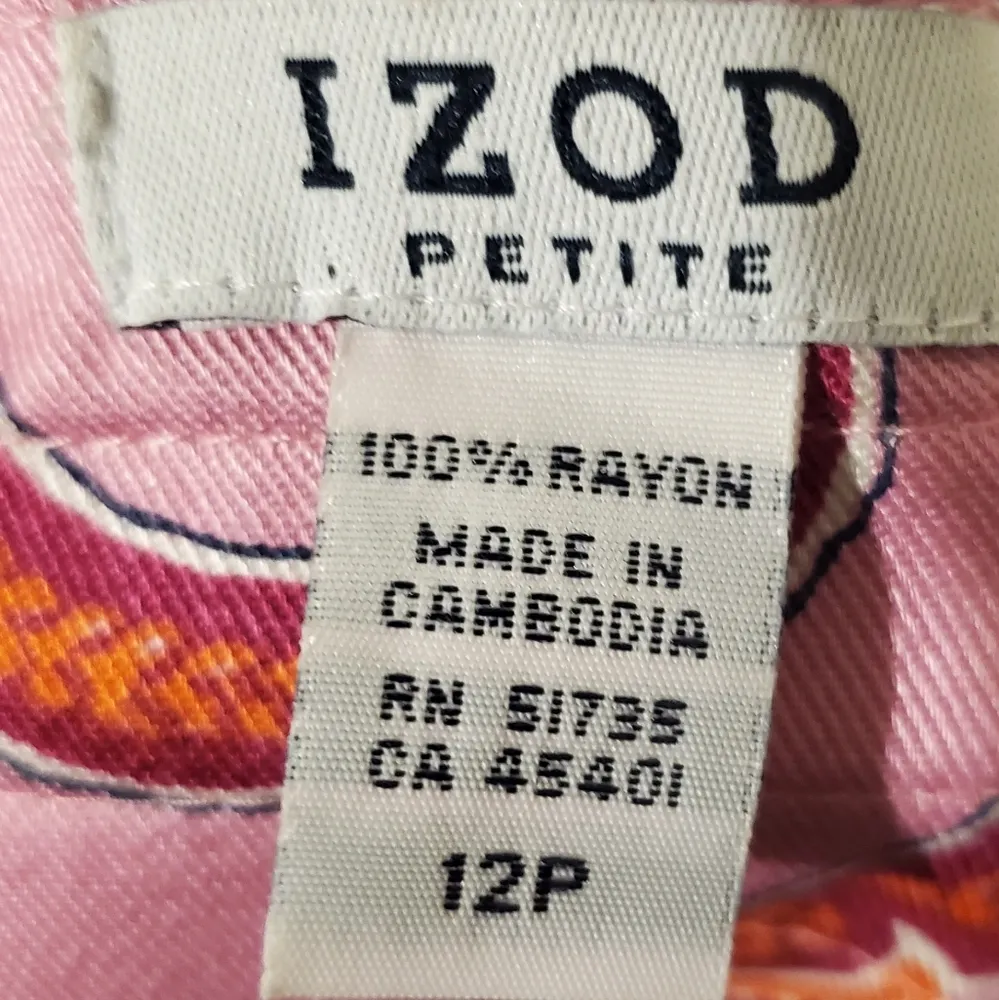 🔥SALE🔥Izod White Multicolor Floral Tribal Print Skirt 12 - Image 2