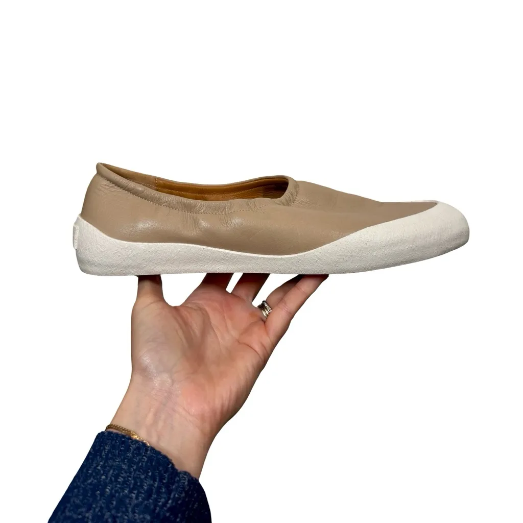 Coclico Kai Leather Sneakers in Gray Mist Sz:39 Tan Size 9 - Image 12