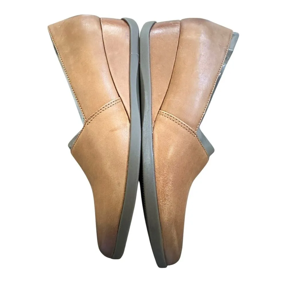 Dansko Shanda Luggage Waterproof Leather Wedge Heels 40 Womens 9.5-10 Brown - Image 6