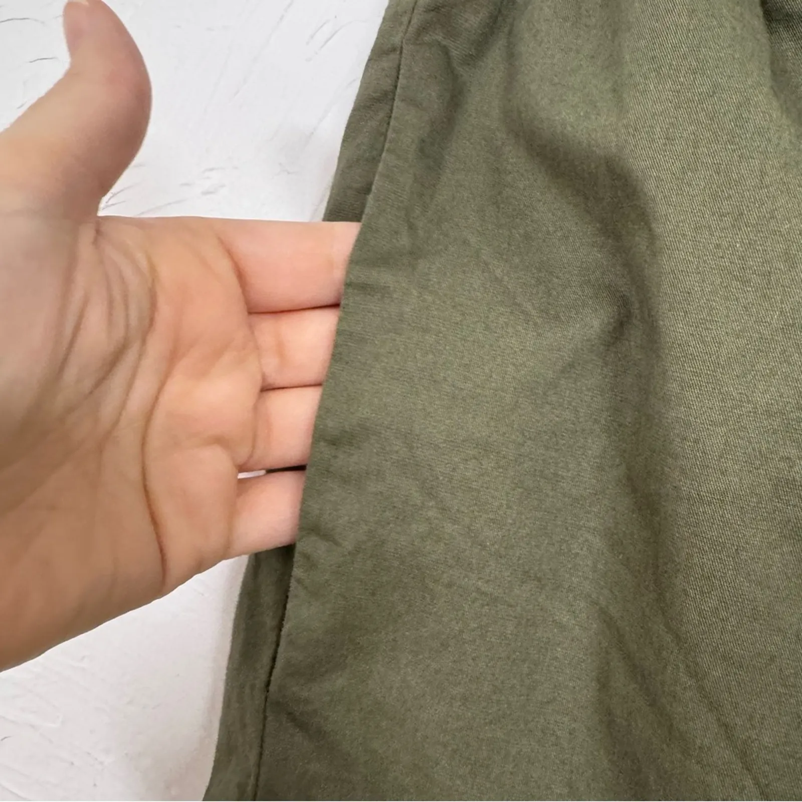 Sundry X Evereve Army Green Mini Skirt Womens 2 Fall Casual Gorpcore Cinch - Image 7