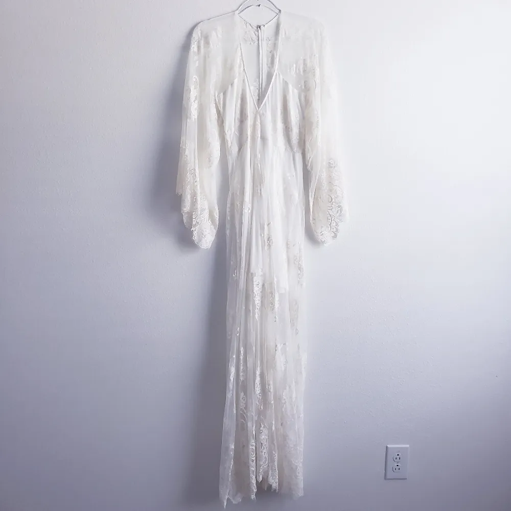 Jen's Pirate Booty Lace Bohemian Maxi V-Neckline Dress - Image 2