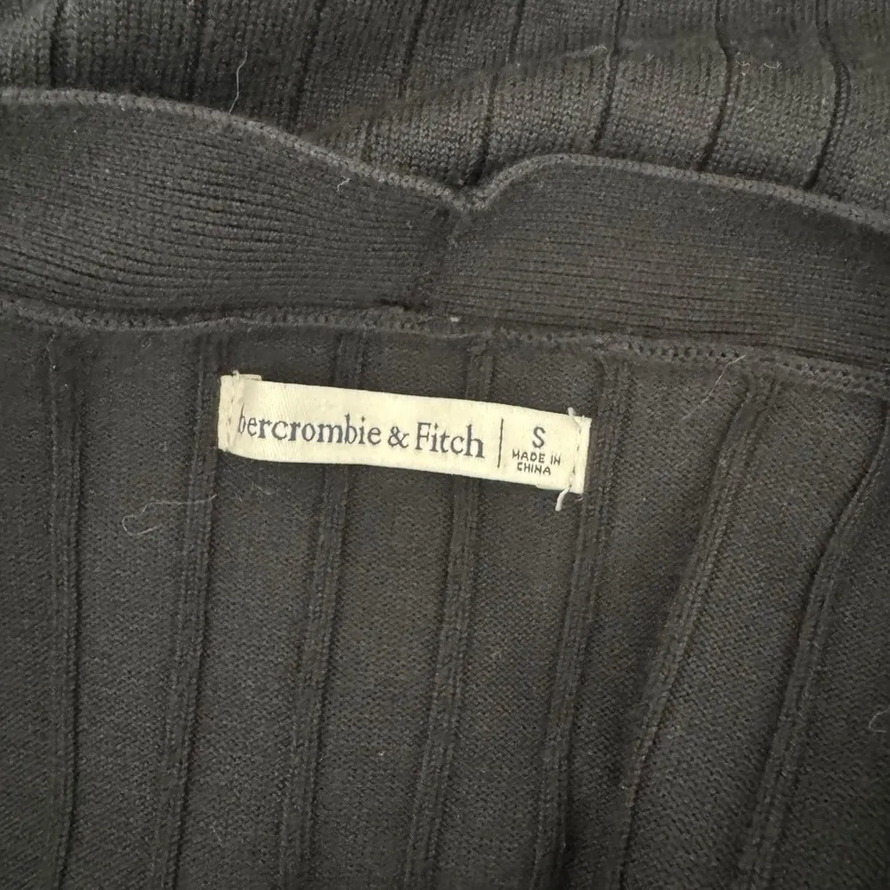 Abercrombie - Black Button Down Deep V Mini Sweater Dress Sz S - Image 6