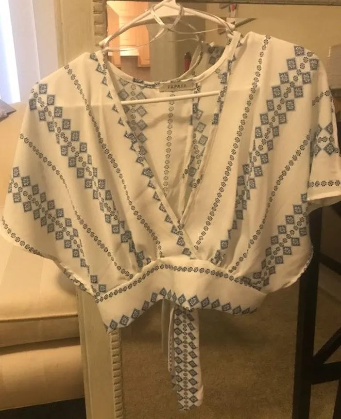 Papaya White Crop Top - Image 4