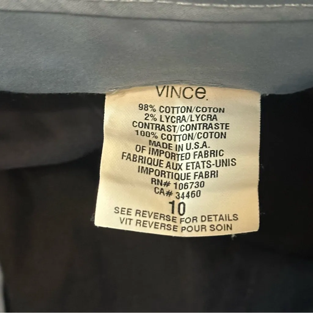 Vince Women’s Size 10 Charcoal Cotton Buckle Side Bermuda Shorts - Image 5