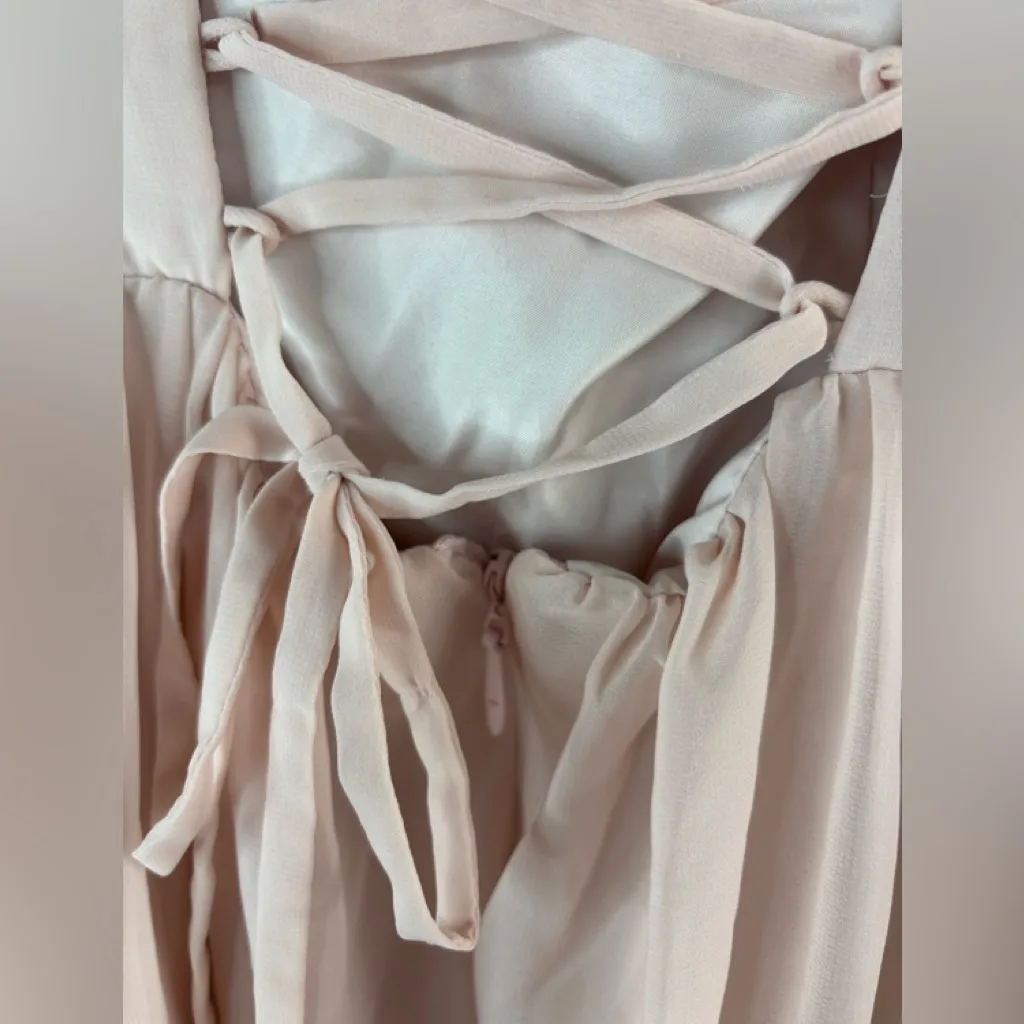 Barbie Azazie 18 Romance Pink Flowing Corset Back Maxi Dress - Image 3