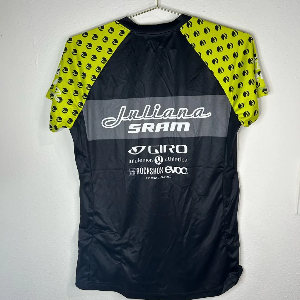 Juliana SRAM Women’s Cycling Jersey Large Black Yellow MTB Short Sleeve - Image 4
