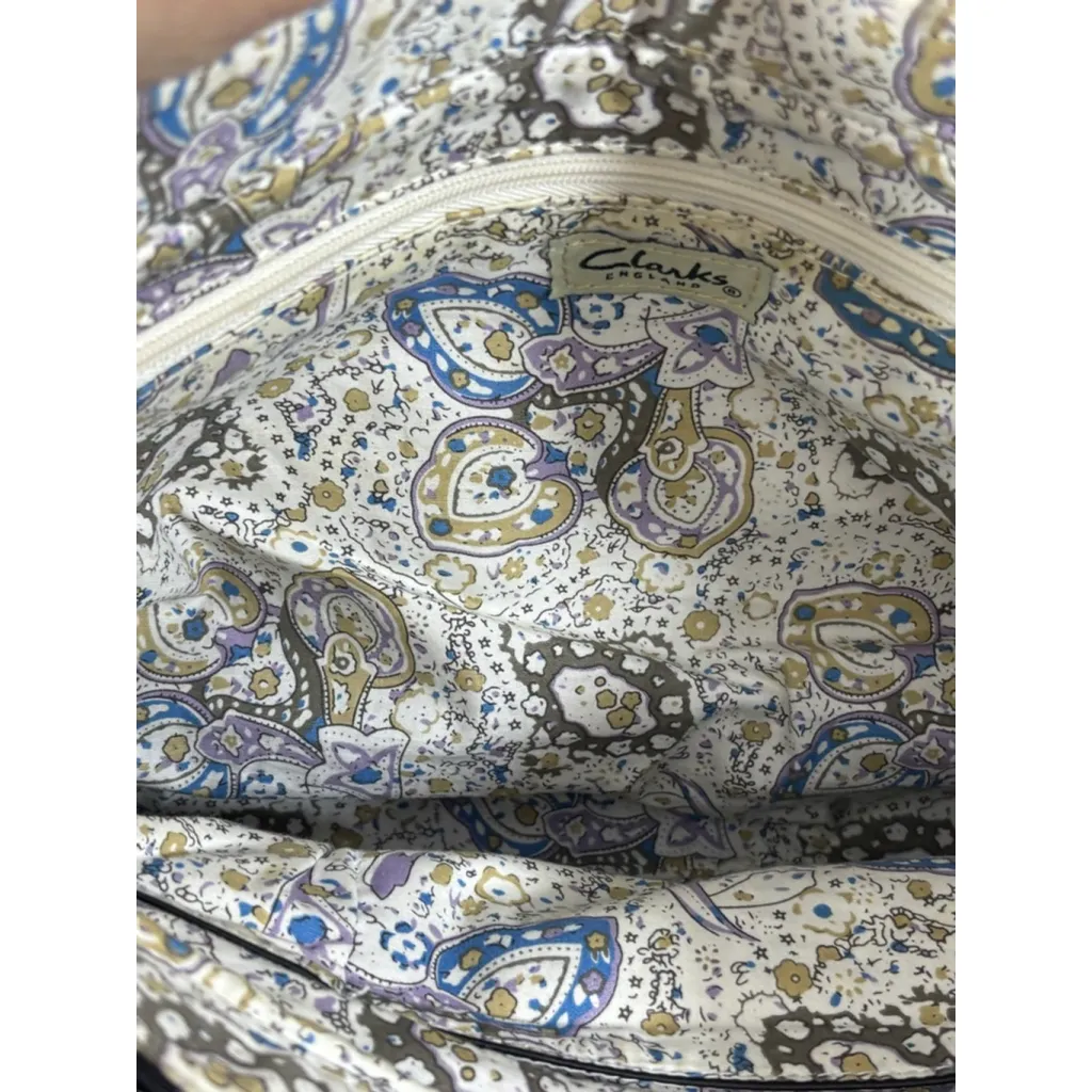 Women's Clarks Leather Shoulder Bag Black/Gold One Size - Image 12