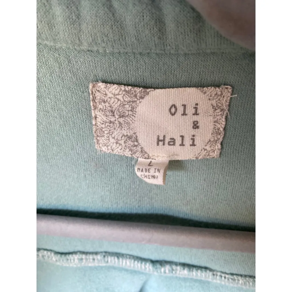 Oli & Hali Distressed Fleece Shacket L Soft Girl Coastal Lumberjane Quiet Luxury Blue Size L - Image 9