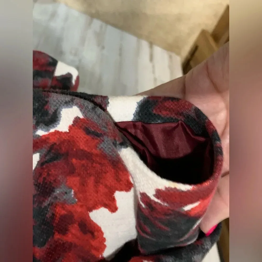 Talbots red floral crop‎ blazer 16 - Image 7