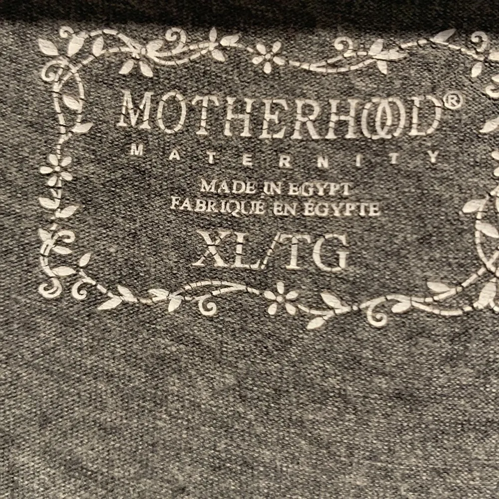 Motherhood Maternity Pregnant Charcoal Gray V-Neck L/S Blouse Size XL EUC #2838 - Image 6