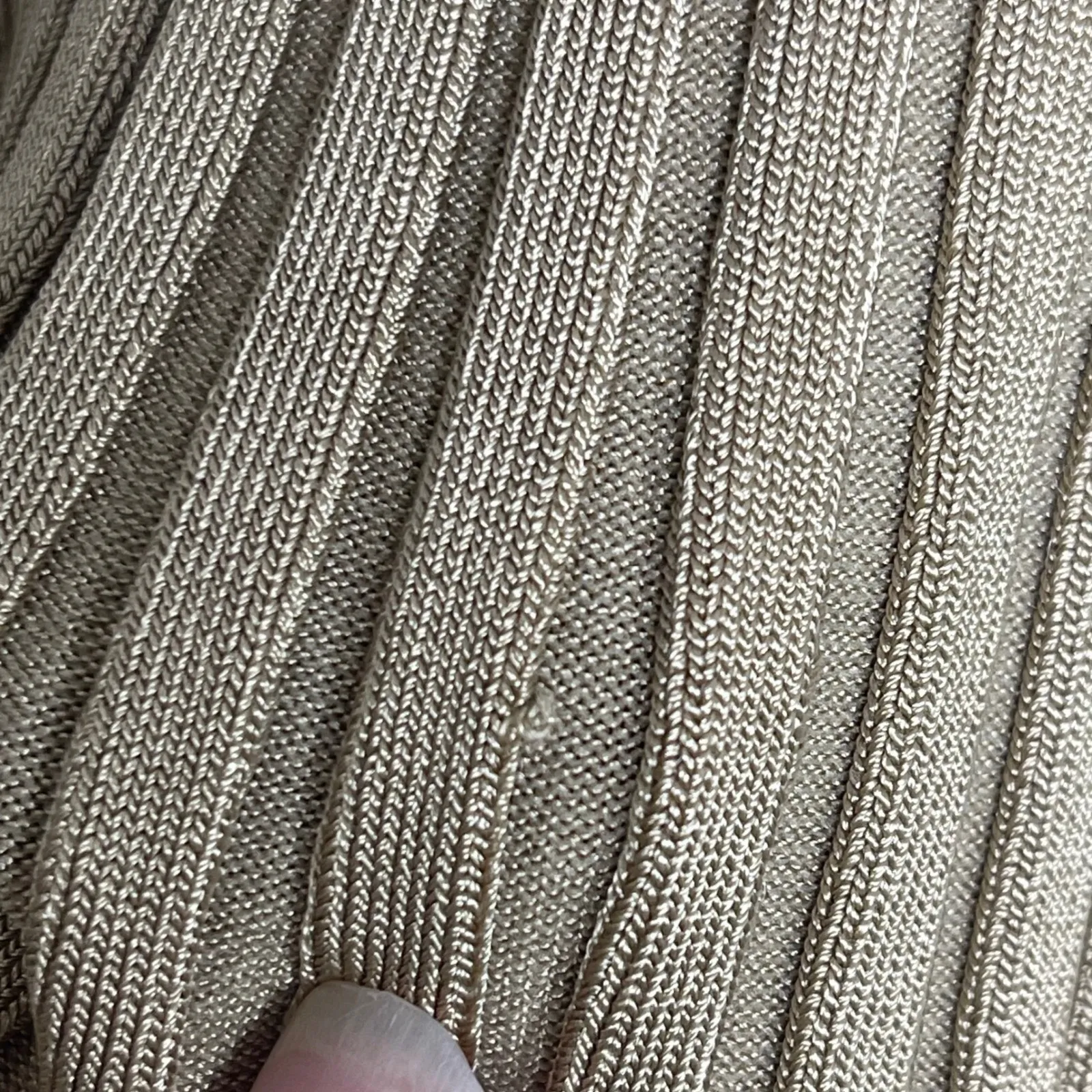 VERONICA BEARD Ribbed Knit Sweater Medium Khaki Stretch Designer Minimalist - Image 9