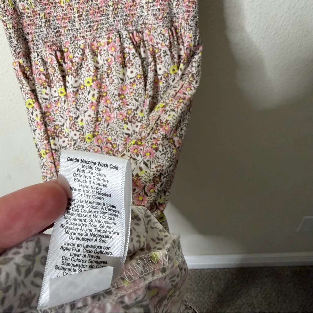 Nation LTD Embry Dress Floral Dear Abby Smocked Midi Womens Size XL - Image 10