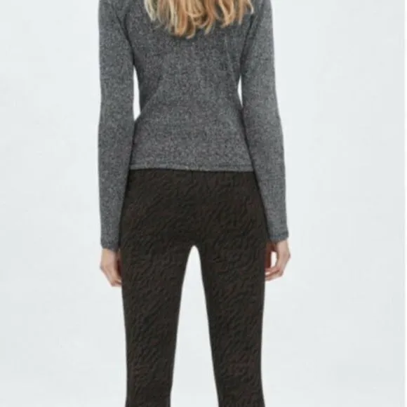 NEW  ZARA‎ Trafaluc Mini Flare Pants Animal Zebra WOMENS SIZE S - Image 3