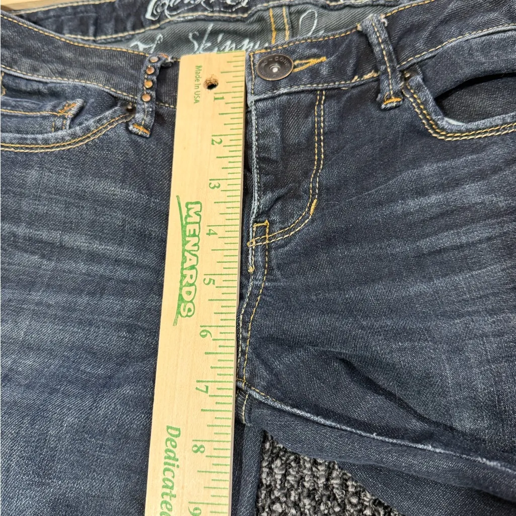 Converse One Star Skinny Jeans Premium Denim Zip Front Pockets Women’s Size 8 - Image 2