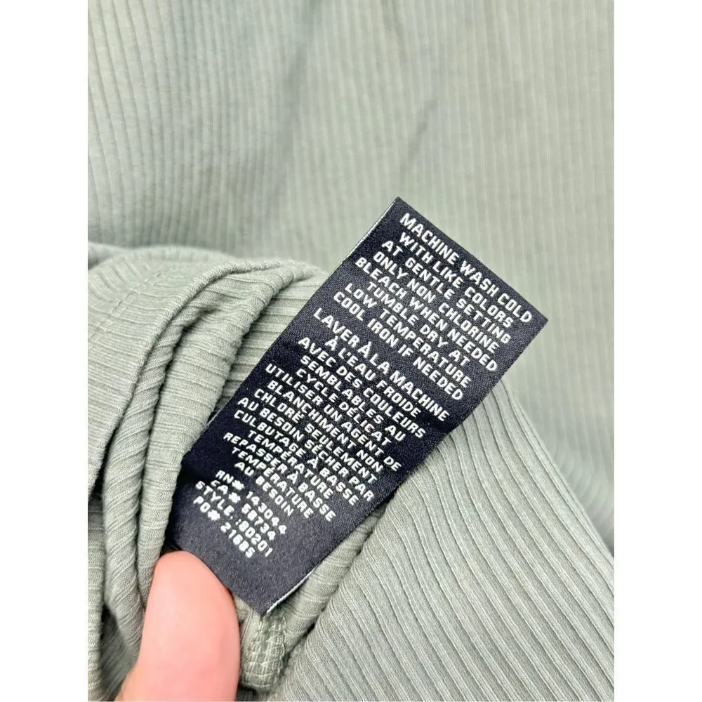 7 For All‎ Mankind Sweater Womens Size Large Green Long Sleeve Ribbed NEW - Image 6