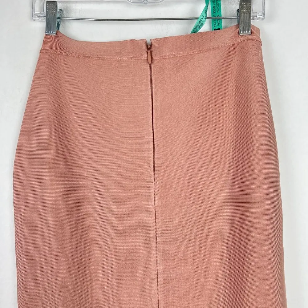 NWT  Magnetic Blush Bandage Thigh Split Pencil Skirt Size Large L - Image 10