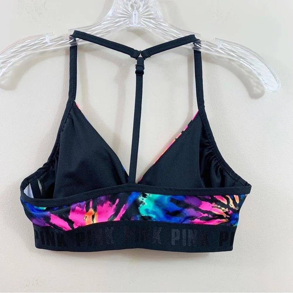 Victoria’s Secret PINK Spiral Tie-Dye Black/Pink Sports Bra - Image 7